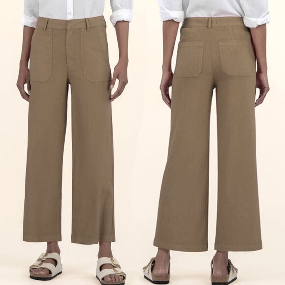 Kut from the Kloth Pants - Kut from the Kloth Topaz Linen Wide Leg Pants